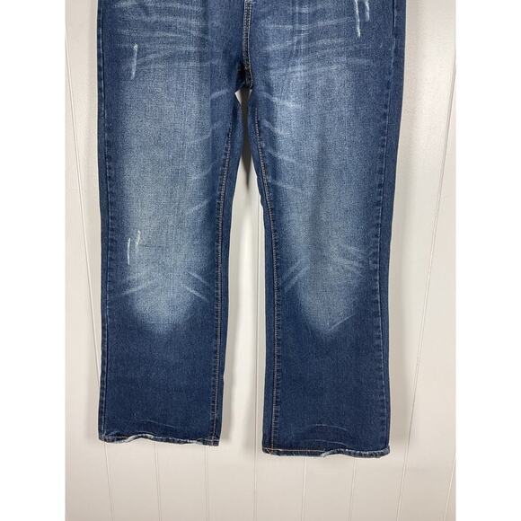 Carbon Men's Intentionally Distressed 5 Pocket Straight Leg Jeans 34/32 - Picture 3 of 9